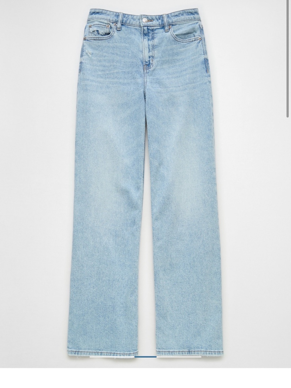 American Eagle Super High Rise Baggy Wide Leg Light Blue jeans